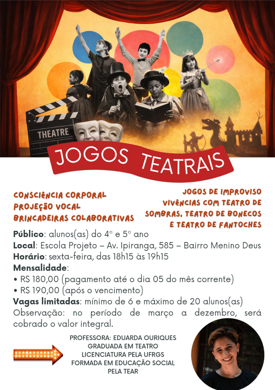 Jogos teatrais - 4º ano e 5º ano - Escola Projeto